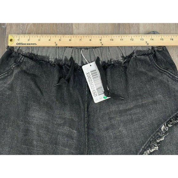 YESNO PW2 Women Cropped Pants Floral Jeans Embroidered Wide Size 3XL, NWT - Picture 10 of 11